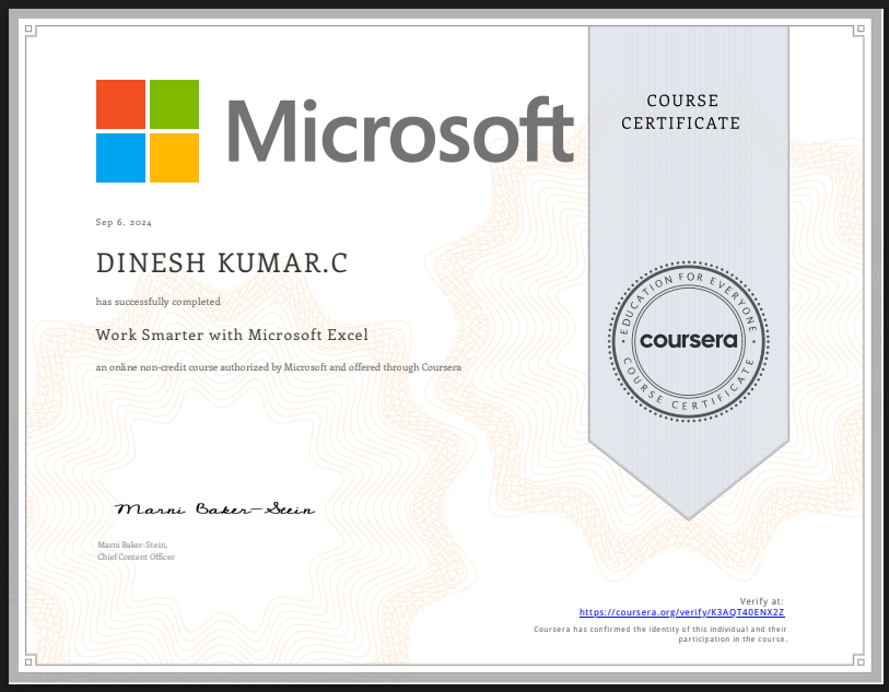 Work Smarter with Microsoft Excel