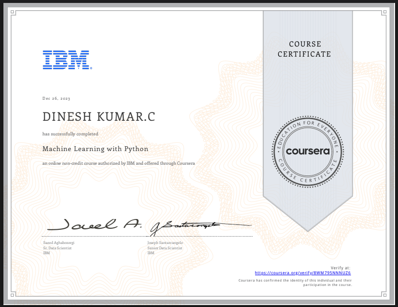 Machine Learning with Python